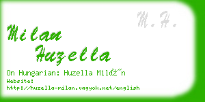 milan huzella business card